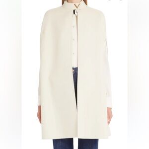 (NWT!!) Valentino V-Detail Double Face Wool & Angora Rabbit Cape